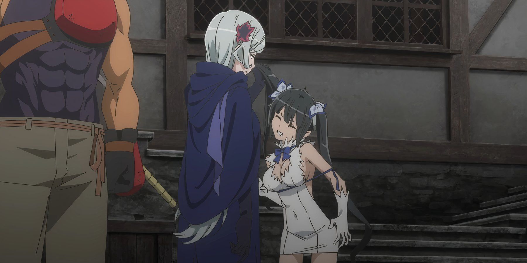 Freya Snatches Hestia's Hair DanMachi