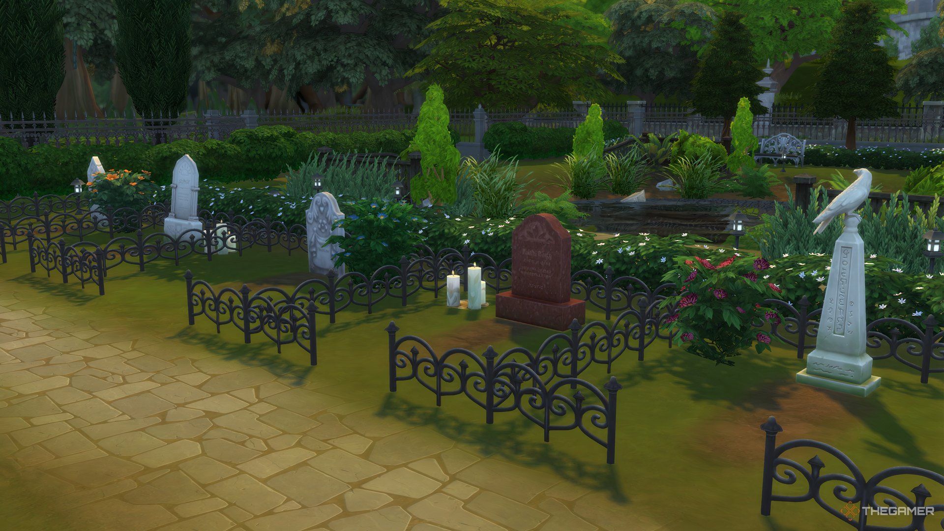 Five tombstones added in the cemetery in The Sims 4 Life and Death.-1