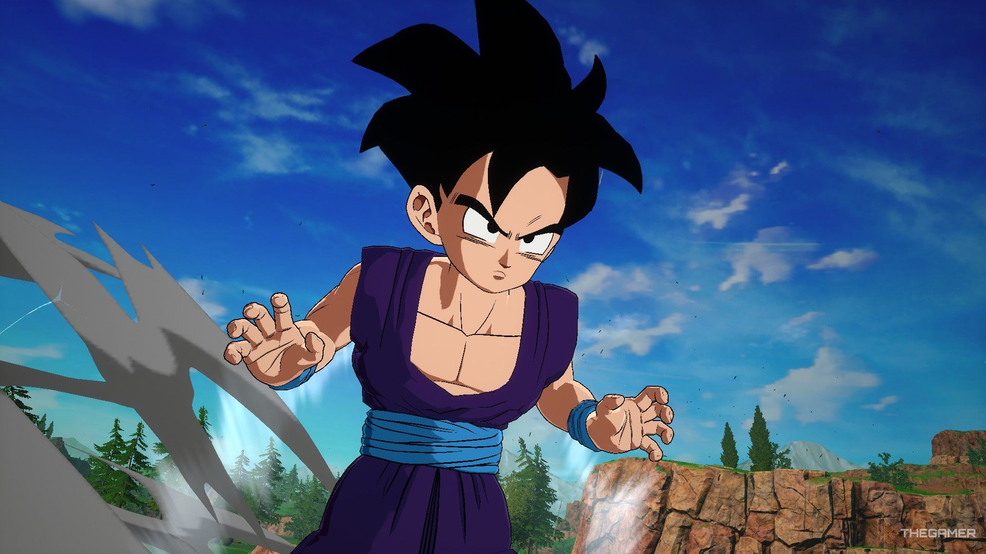 Dragon Ball Sparking Zero image Gohan as a teen ready to fire an attack.