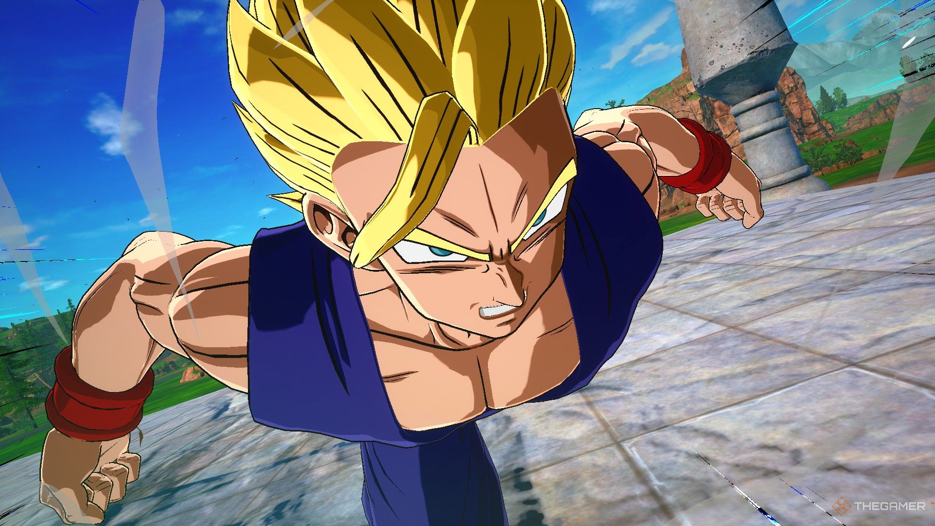 Dragon Ball Sparking Zero image showing Gohan as an adult in his Super Saiyan 2 form.