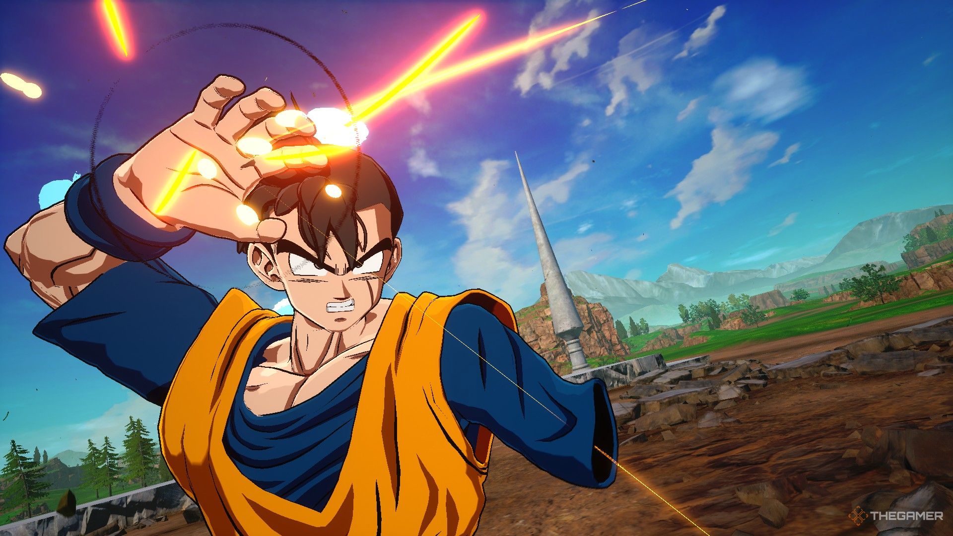 Dragon Ball Sparking Zero image showing Gohan from the future charging an attack.