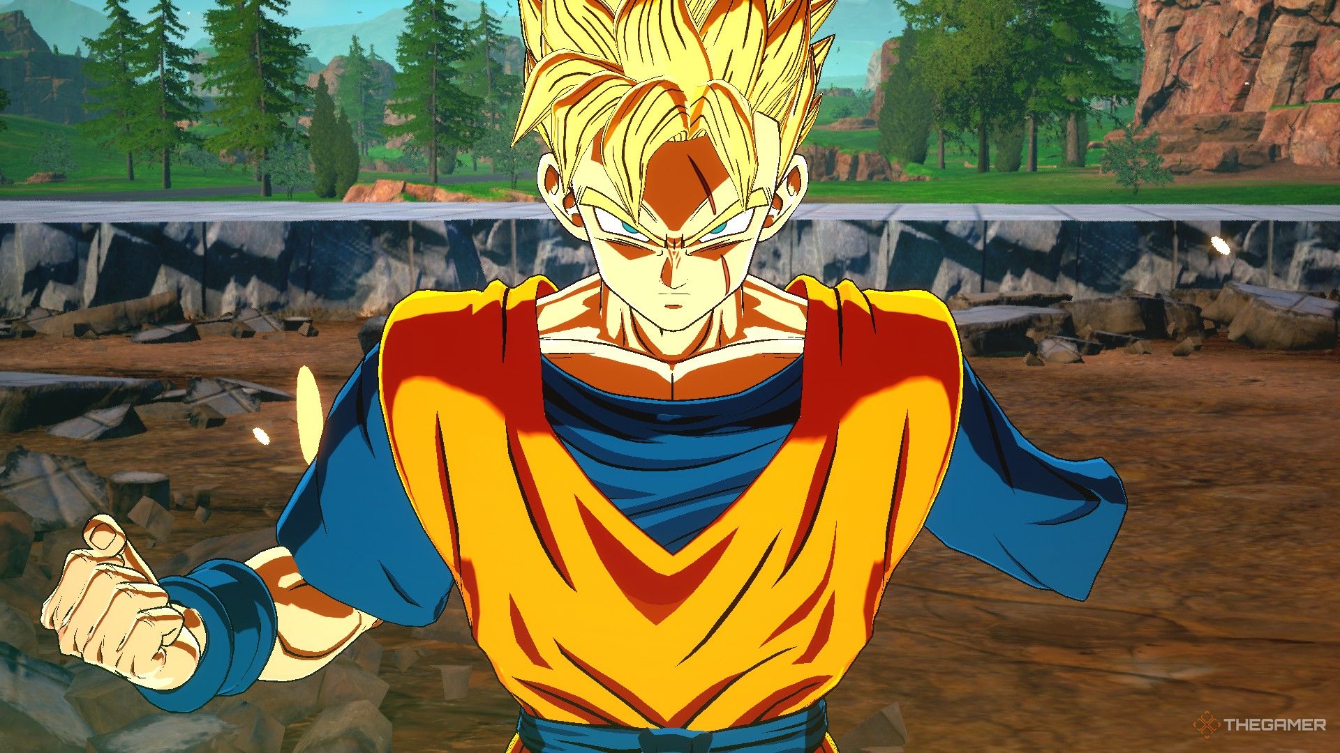 Dragon Ball Sparking Zero image showing Gohan from the future in his Super Saiyan form.