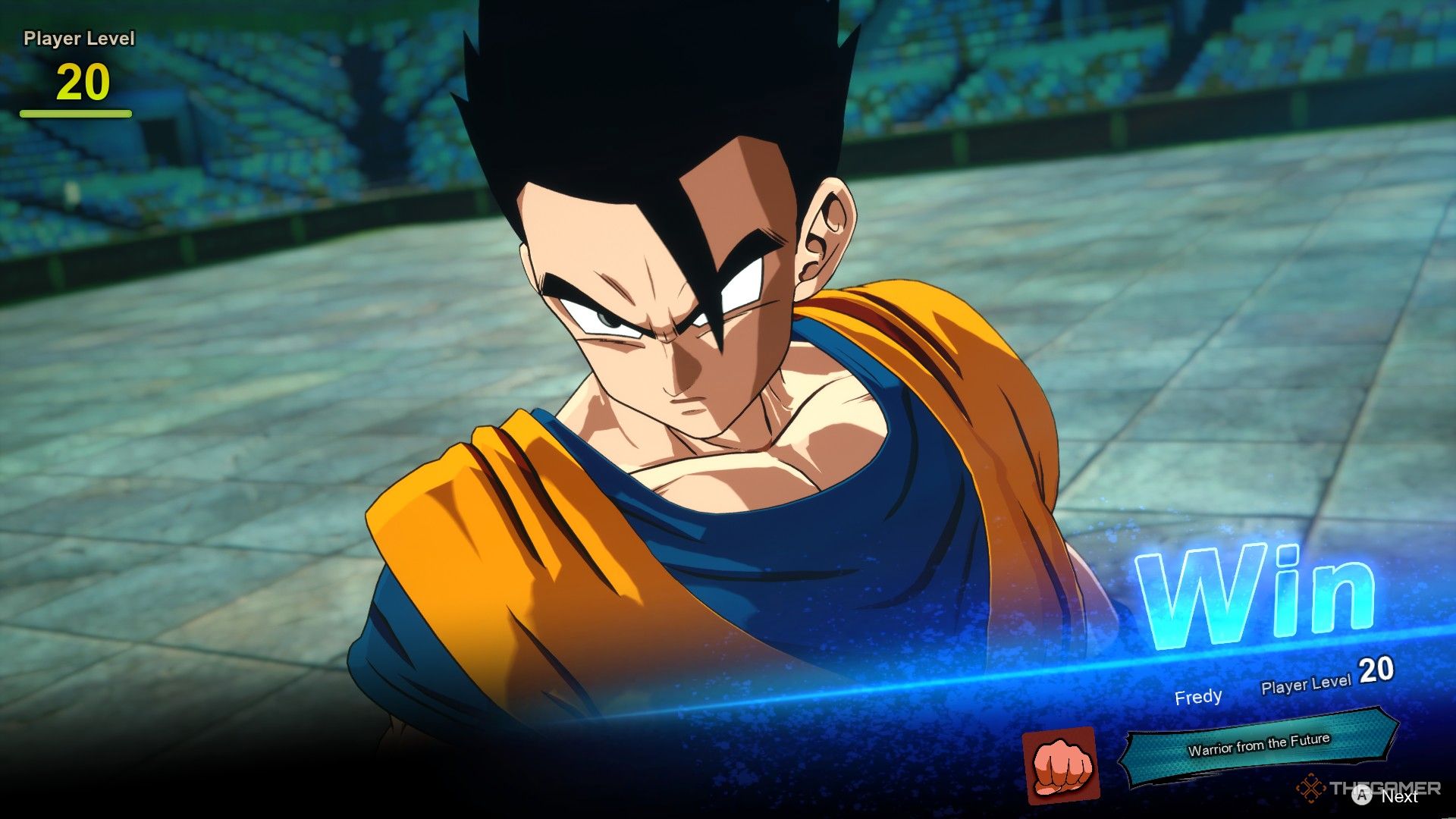 Dragon Ball Sparking Zero image showing Gohan after winning a match.