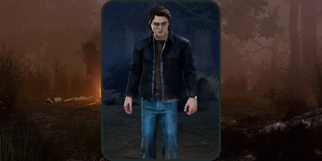 Jonathan Byers stands in front of a background in Dead by Daylight.