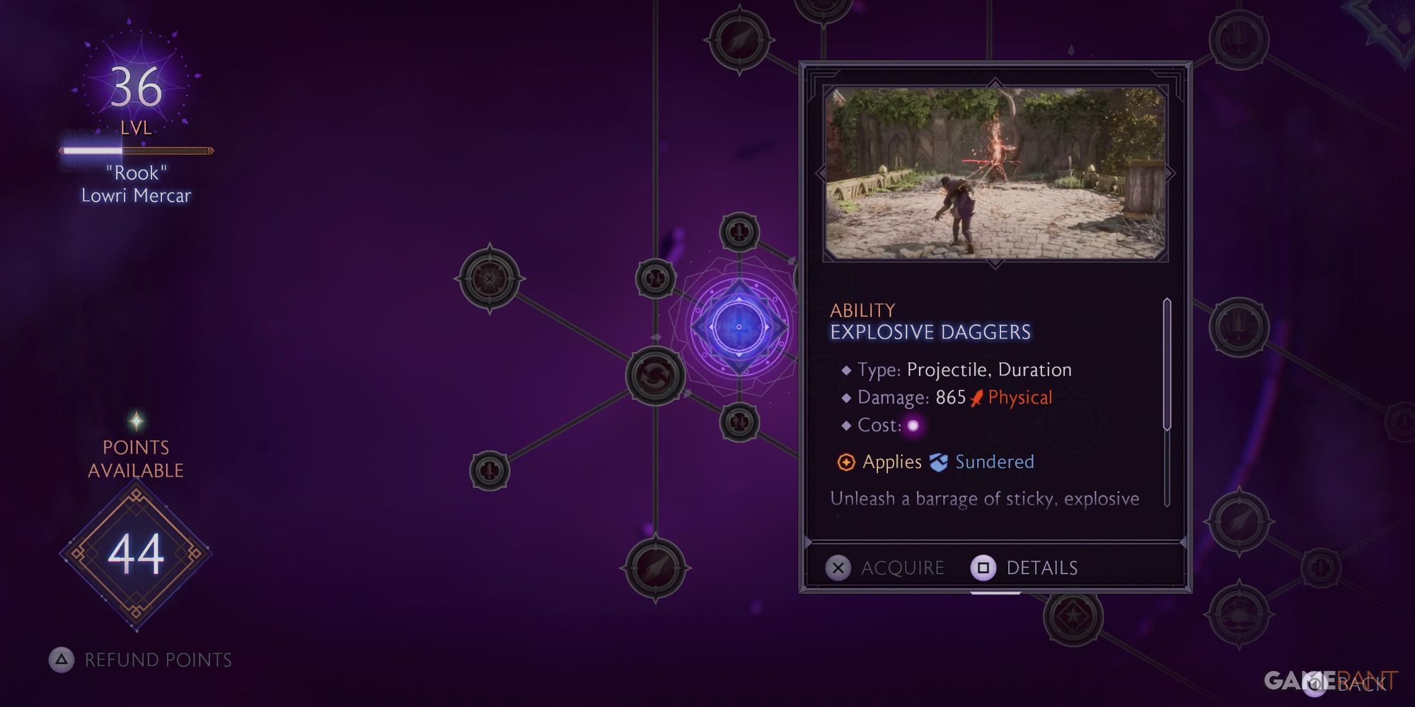 Explosive Daggers ability in Dragon Age: The Veilguard