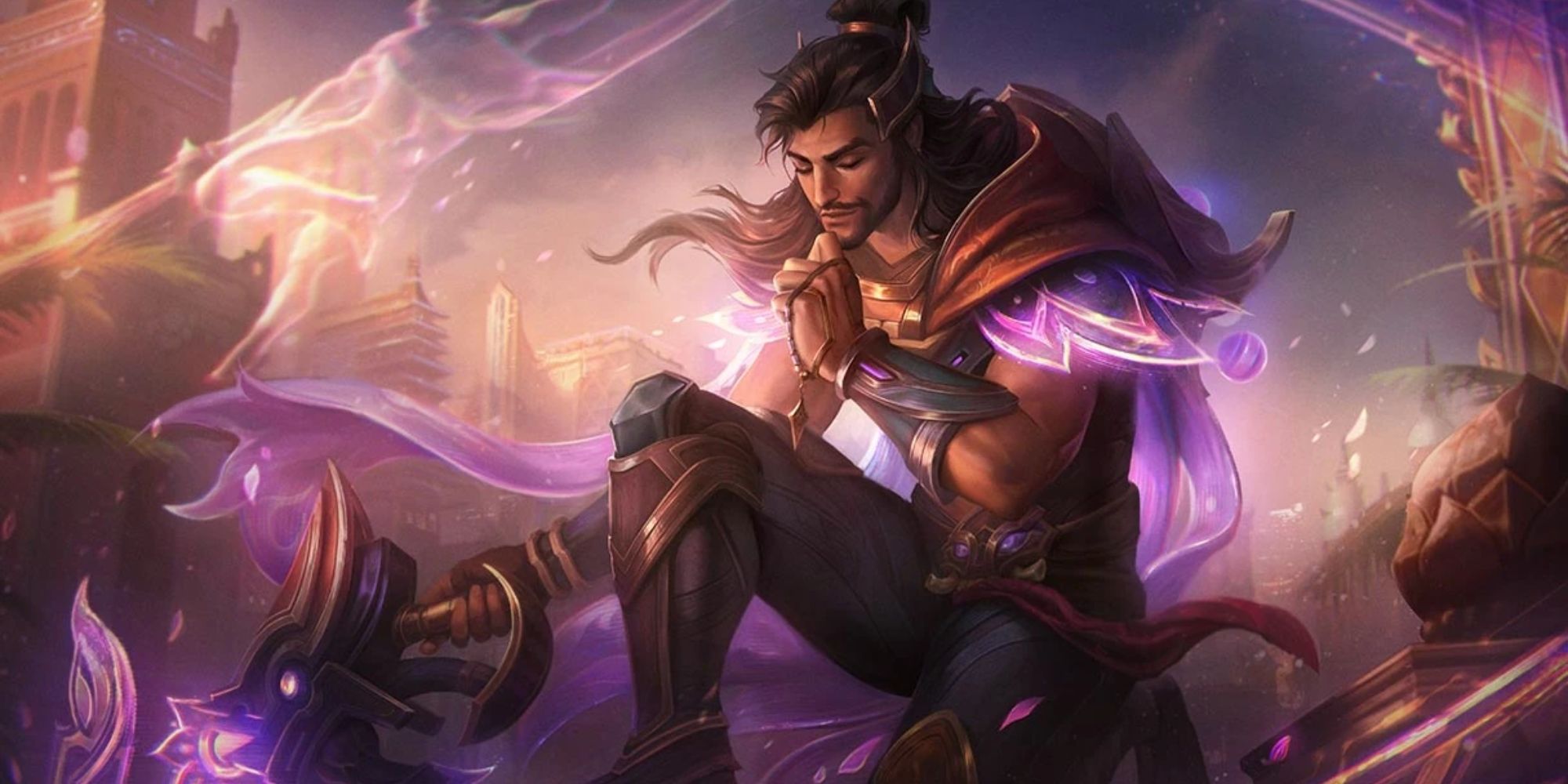 League of Legends Three Honors Akshan Skin Splash Art