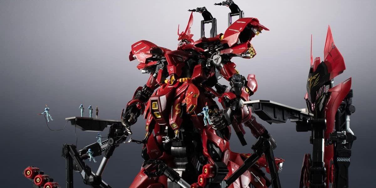 A Char’s Counterattack MSN-04 Sazabi Gundam kit from Tamashii Nations.