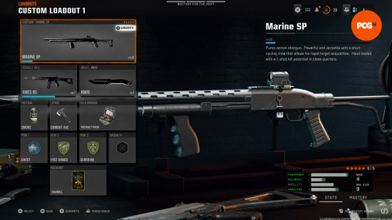 The best Black Ops 6 Marine SP class build, gear, perks, and equipment as seen in the loadout screen.