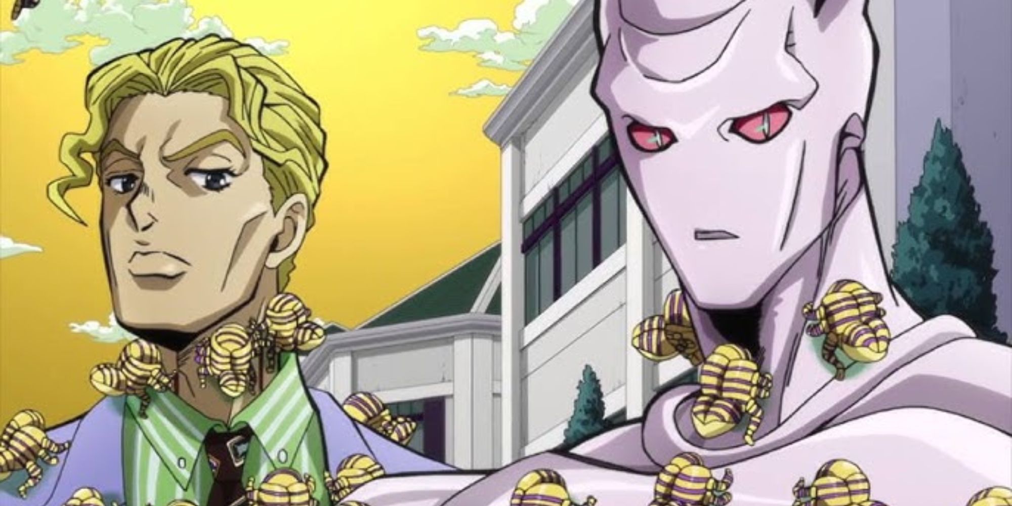 Kira's Stand Killer Queen is shown in JoJo's Bizarre Adventure Diamond is Unbreakable.