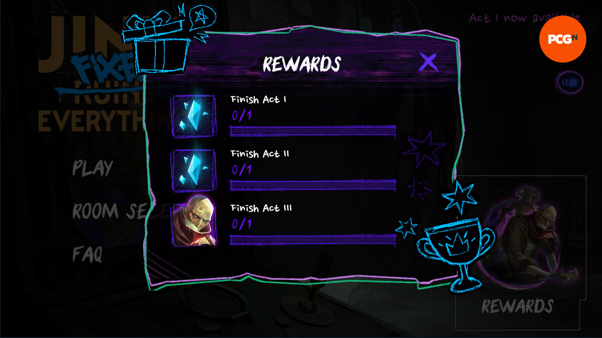 Jinx Fixes Everything Act 2 rewards: the rewards UI