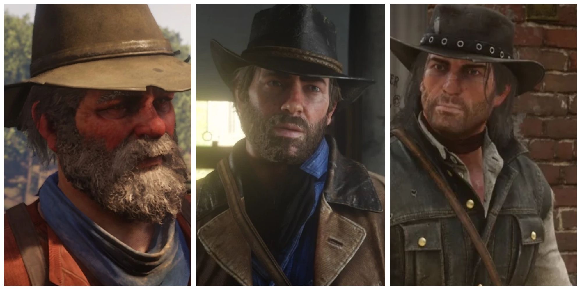 john marston, uncle, arthur morgan from red dead redemption 2