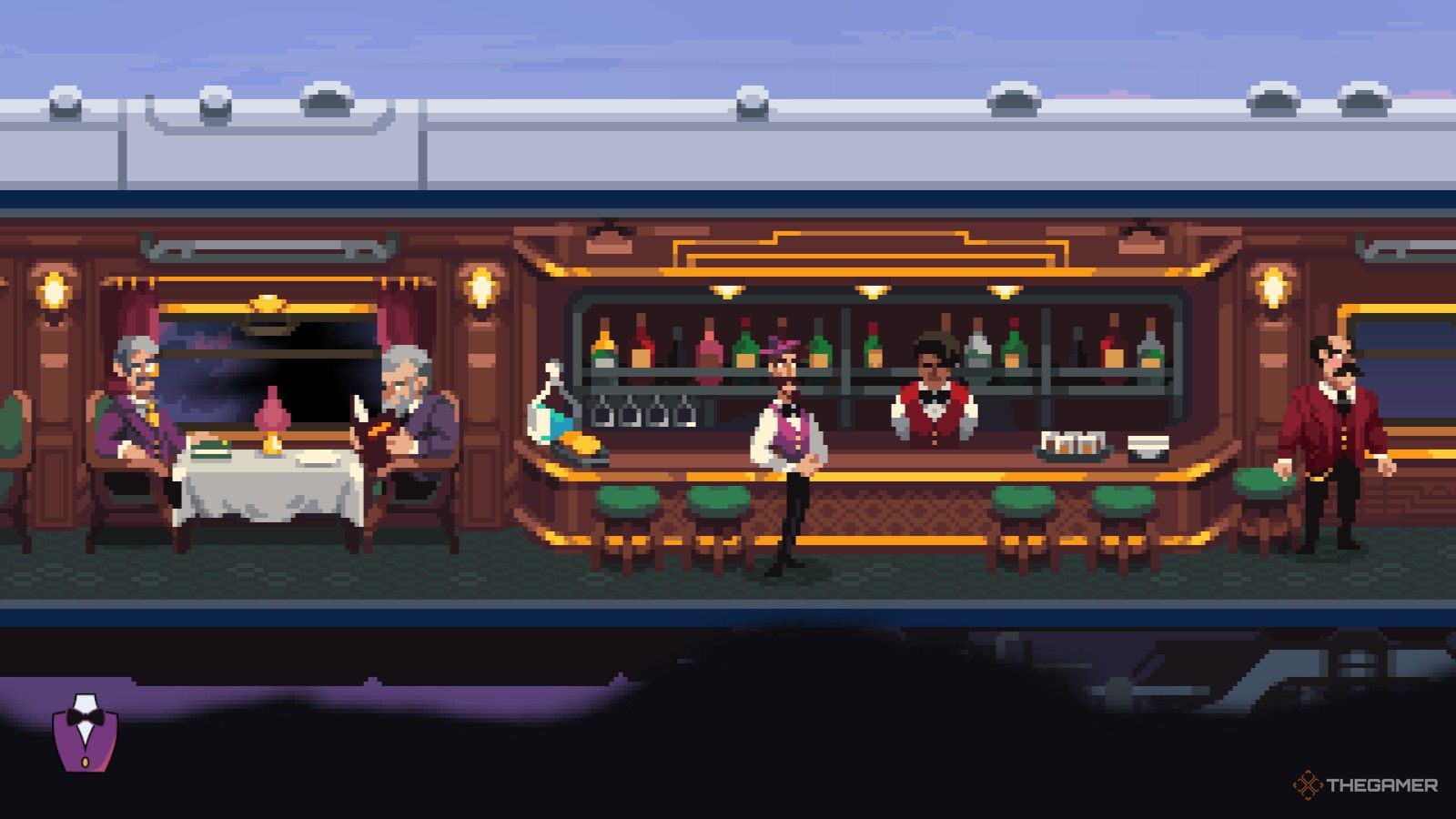 Herman and the bartender in Loco Motive.