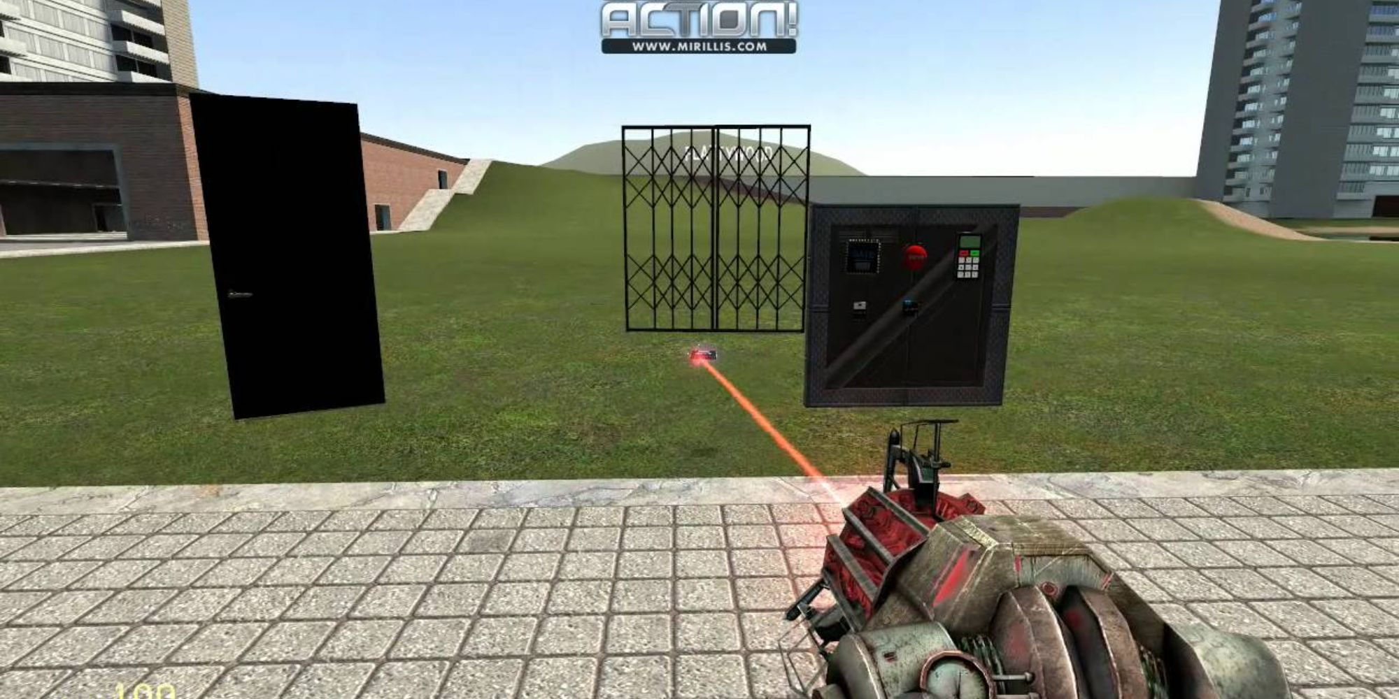 Garry's Mod screenshot of player trying to build an elevator.