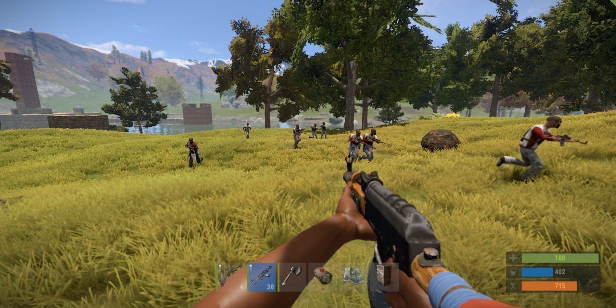 Rust screenshot of player holding AK-47.