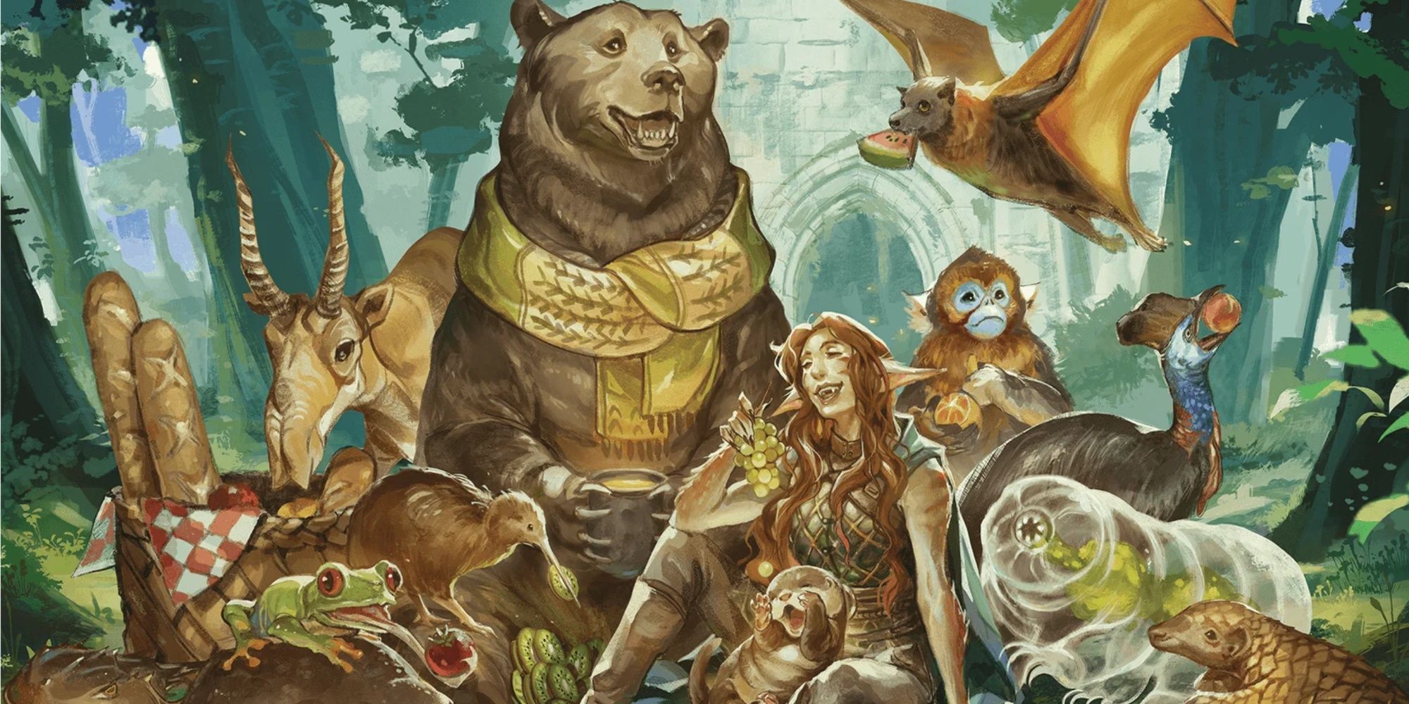 Druid with animals