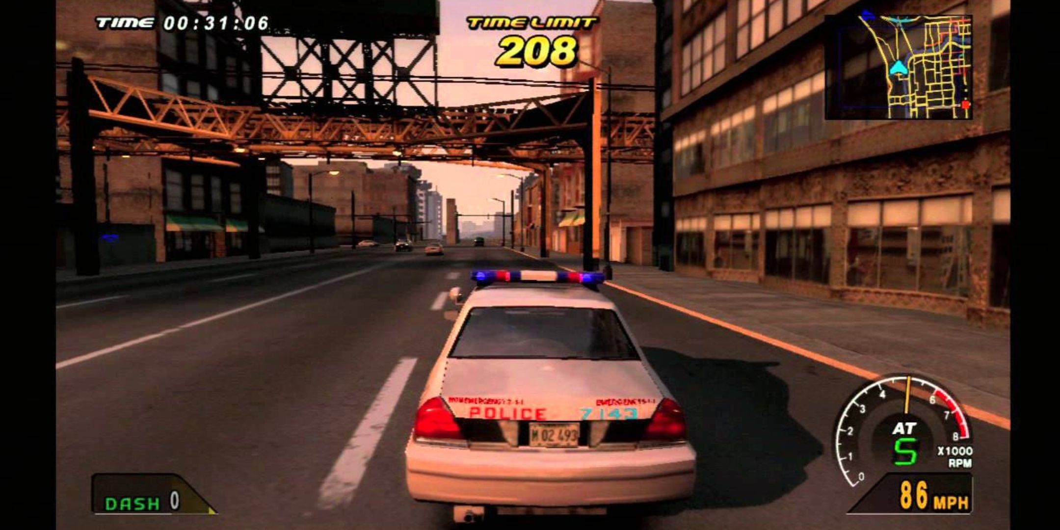 a police car being used in double steal the second clash.