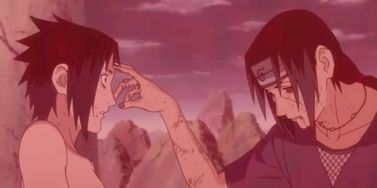 Itachi pokes Sasuke one last time