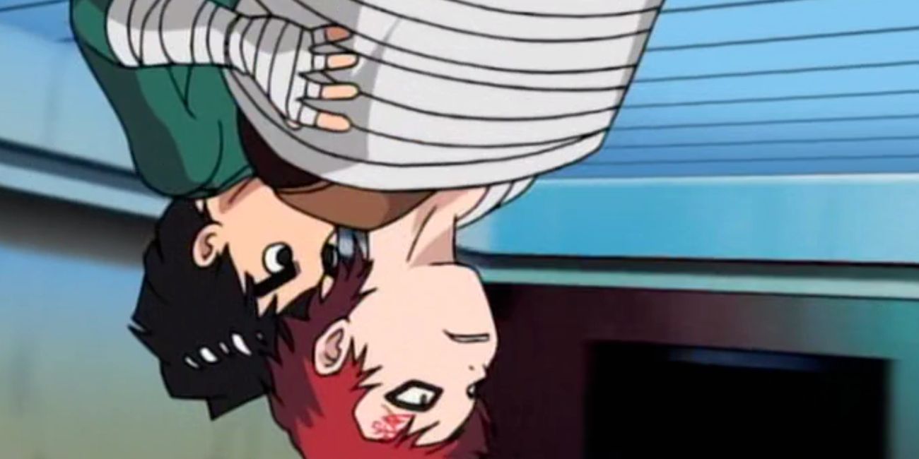 Rock Lee attacks Gaara