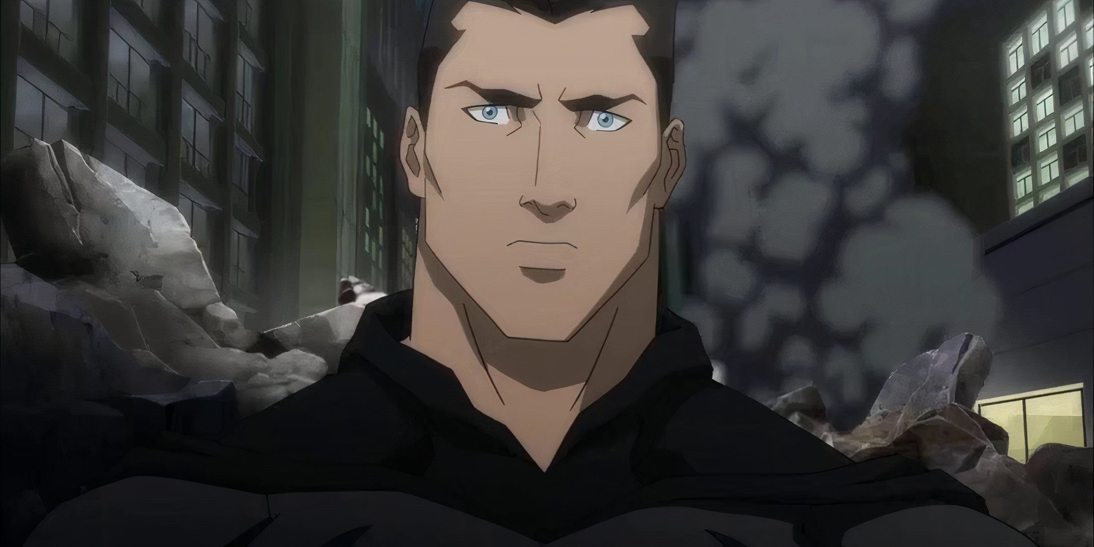 Batman without his mask in Justice League: War