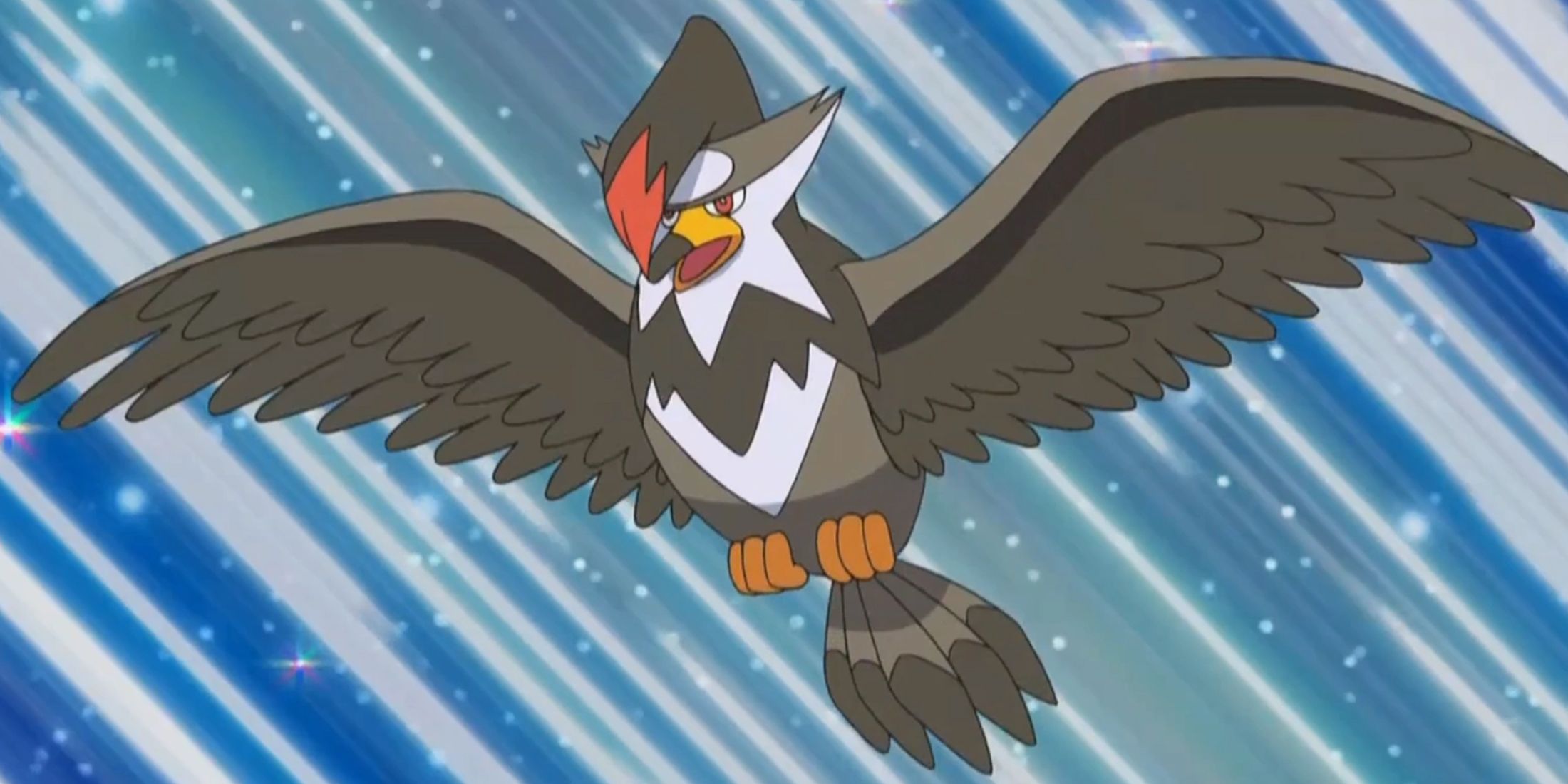 Ash's Staraptor In The Pokemon Anime