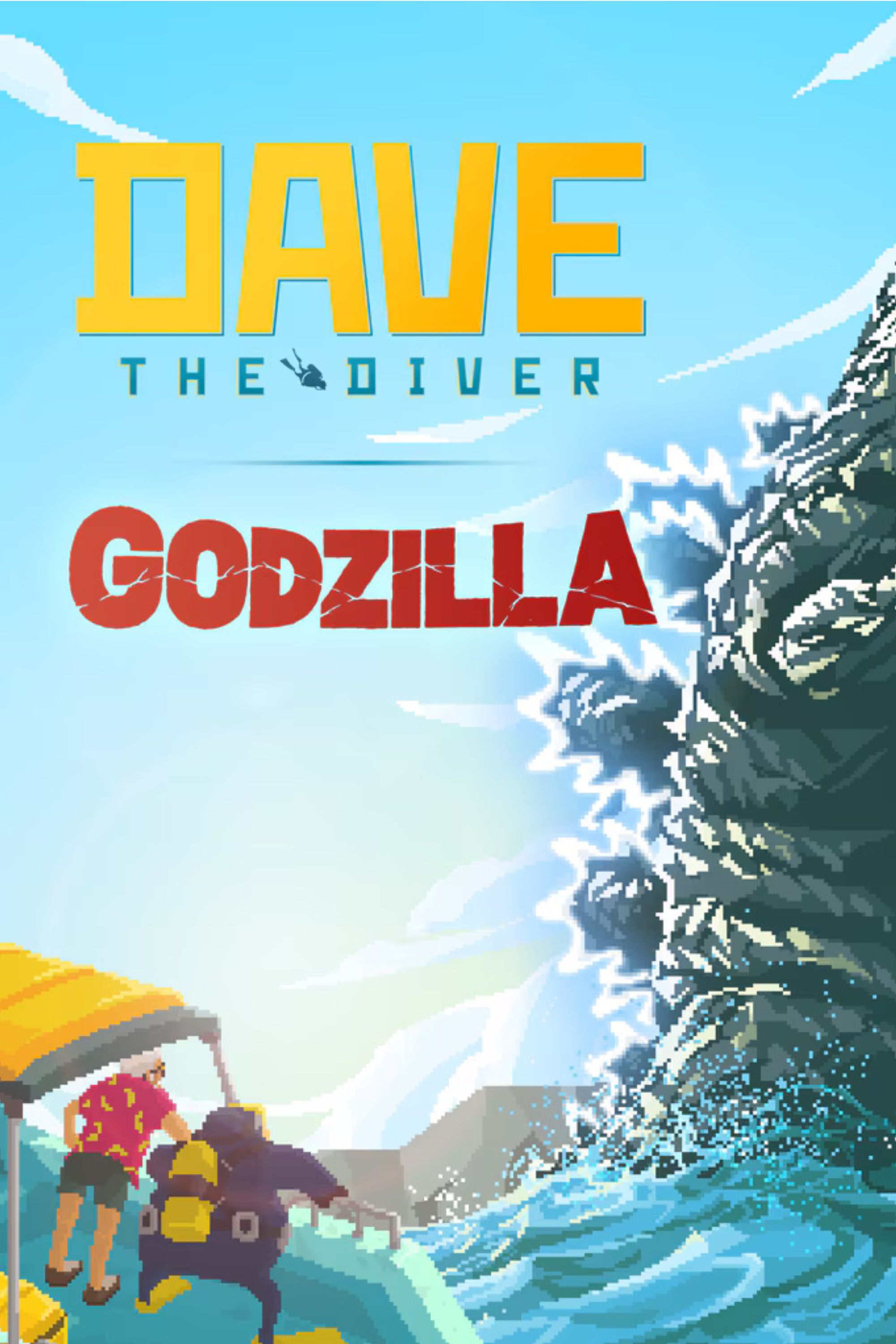 dave the diver godzilla dlc cover art.