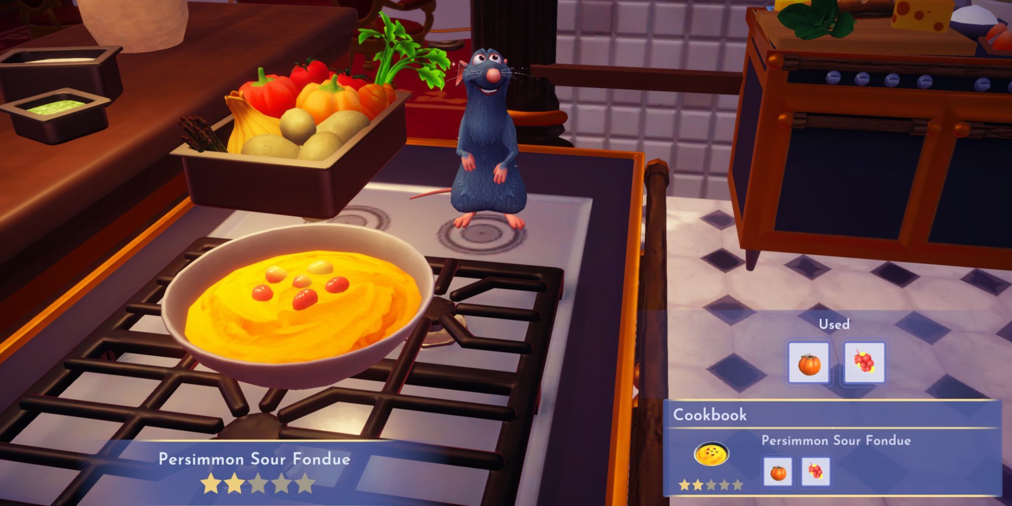 Persimmon Sour Fondue recipe in Disney Dreamlight Valley