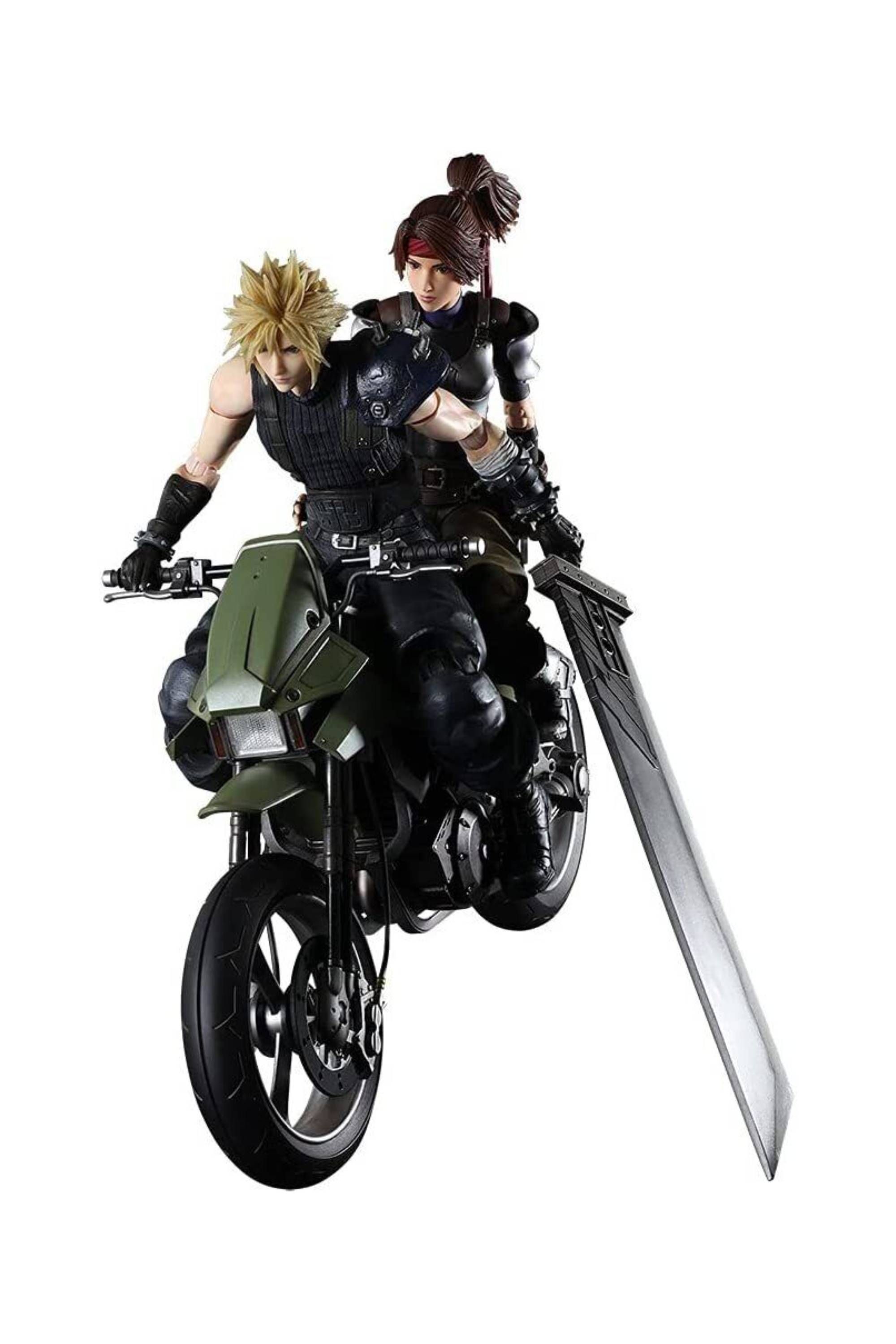 Final Fantasy VII Remake Play Arts Kai Action Figure - Jessie, Cloud & Motorcycle Set