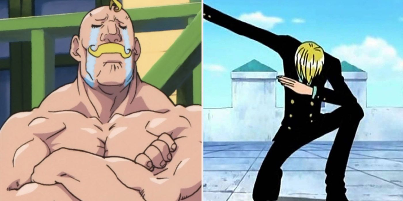 Shonen anime - FMA B's Armstrong, One Piece's Sanji