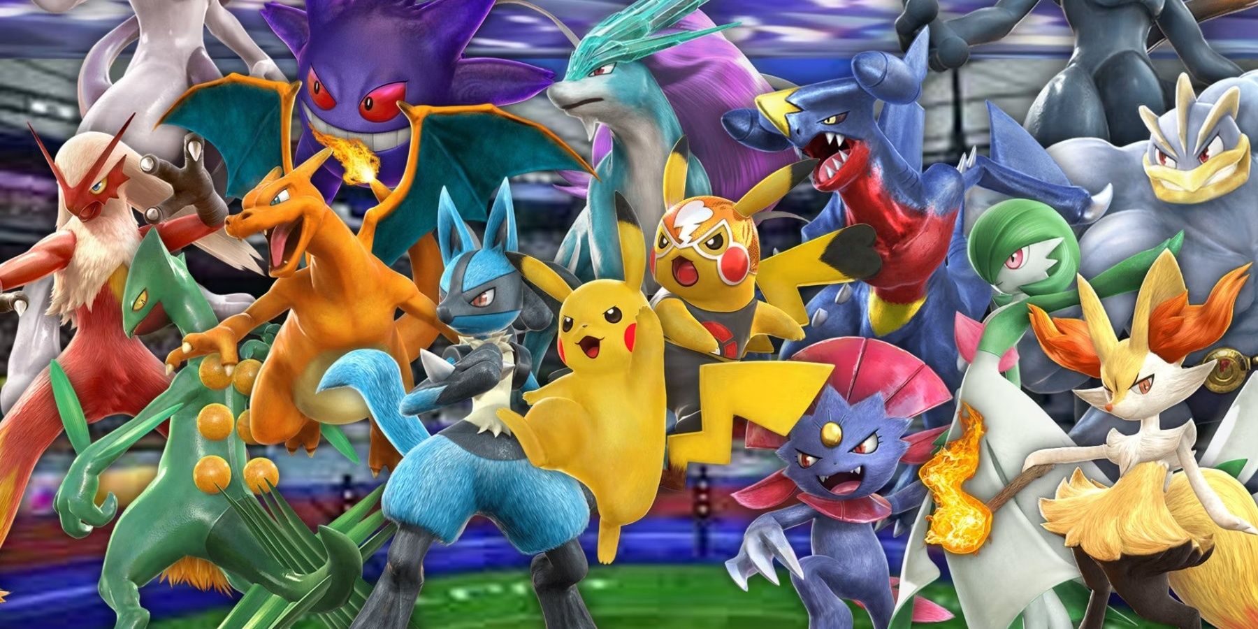 Pikachu, Charizard and Other Pokemon in Pokken Tournament