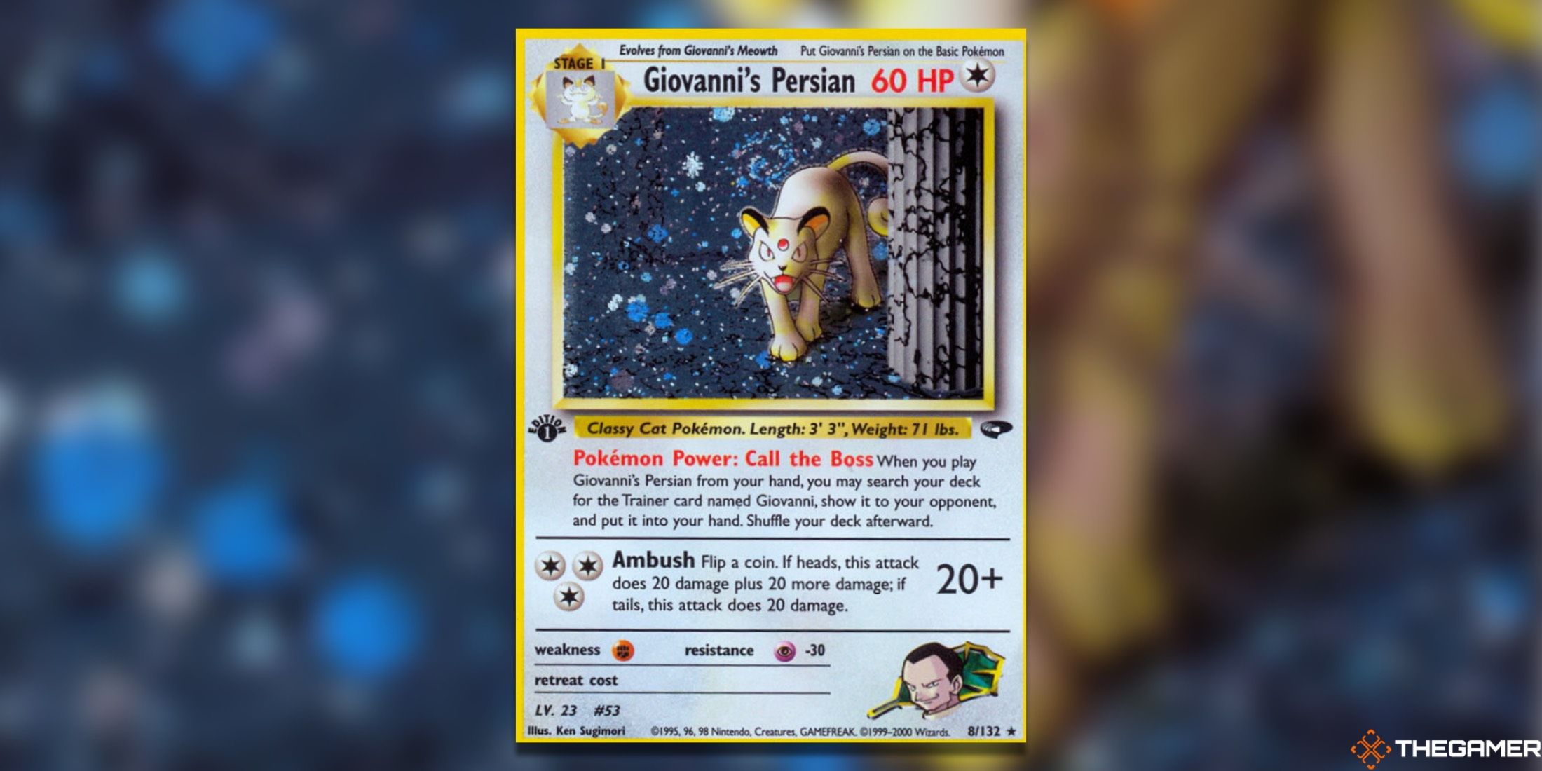 Giovanni's Persian from Gym Challenge in the Pokemon TCG.