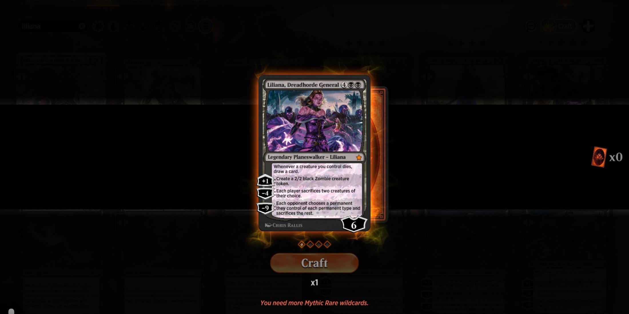 MTG Arena Liliana, Dreadhorde General