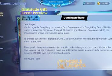 Mobile Legends Gratitude event MLBB