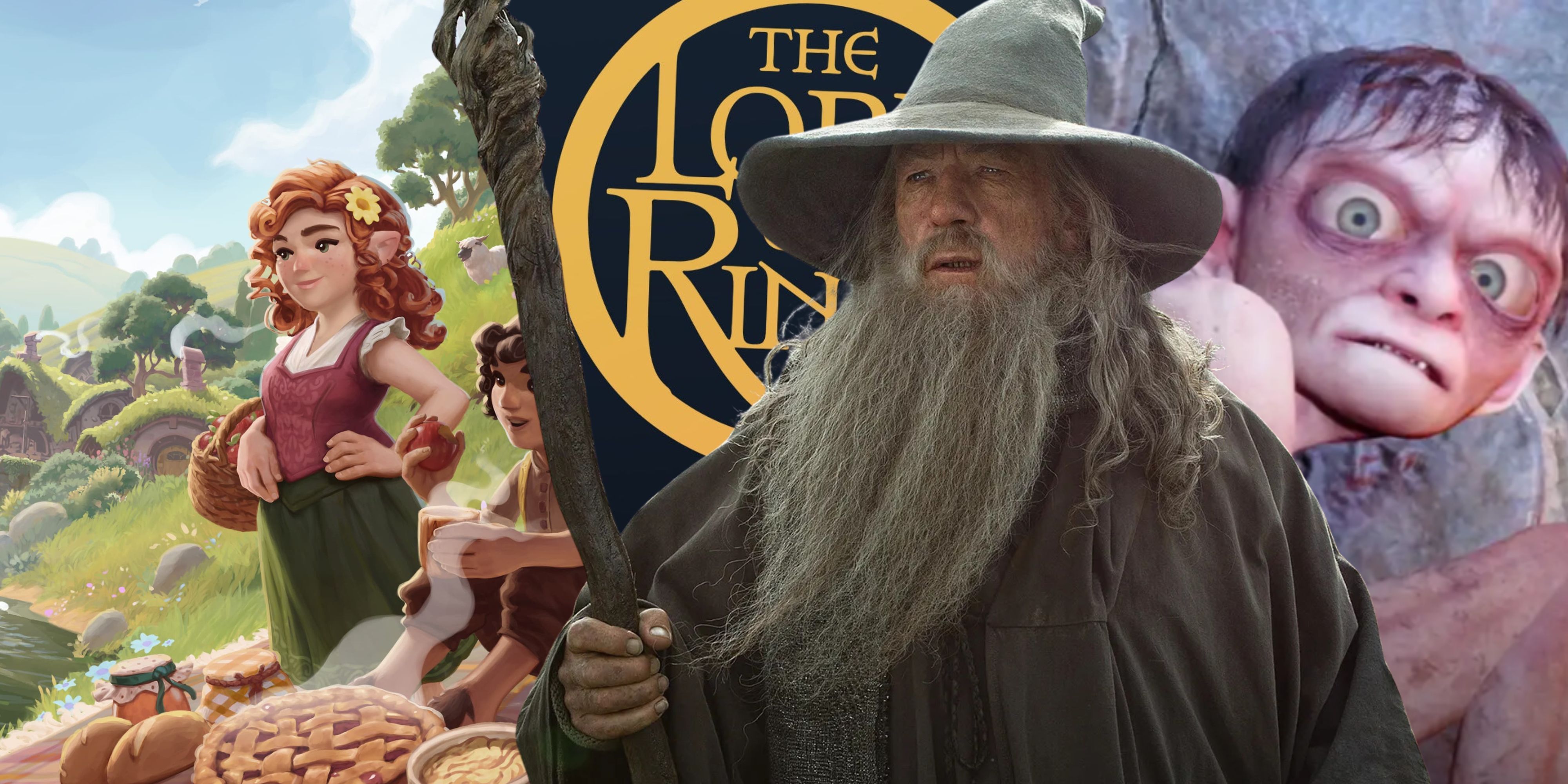 Tales of the Shire and Gollum behind Gandalf