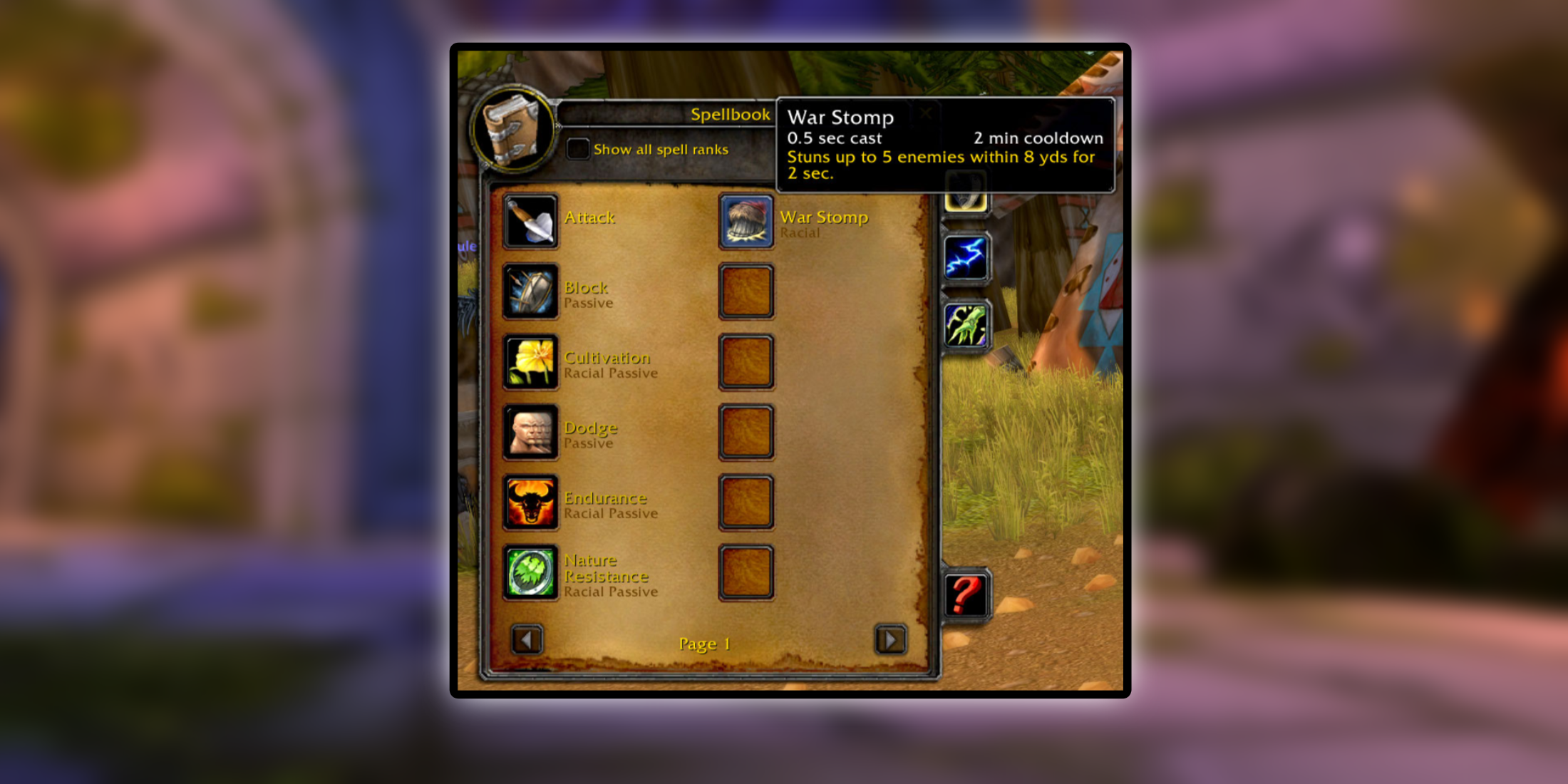 WoW Classic Best Racial Abilities Race Abilities Tier List Tauren War Stomp