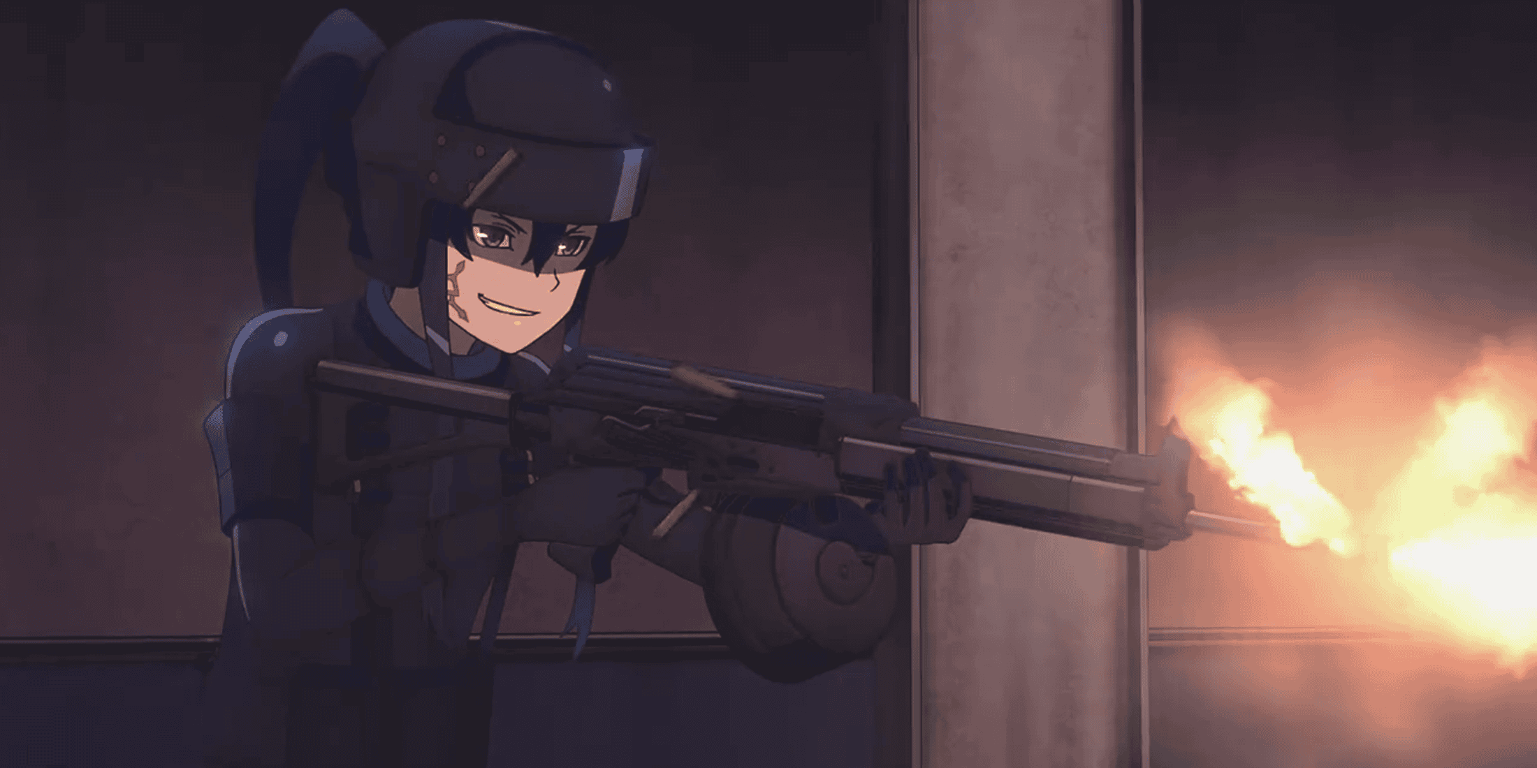 Gun Gale Online Ep 06 Pitohui Shooting with Rifle