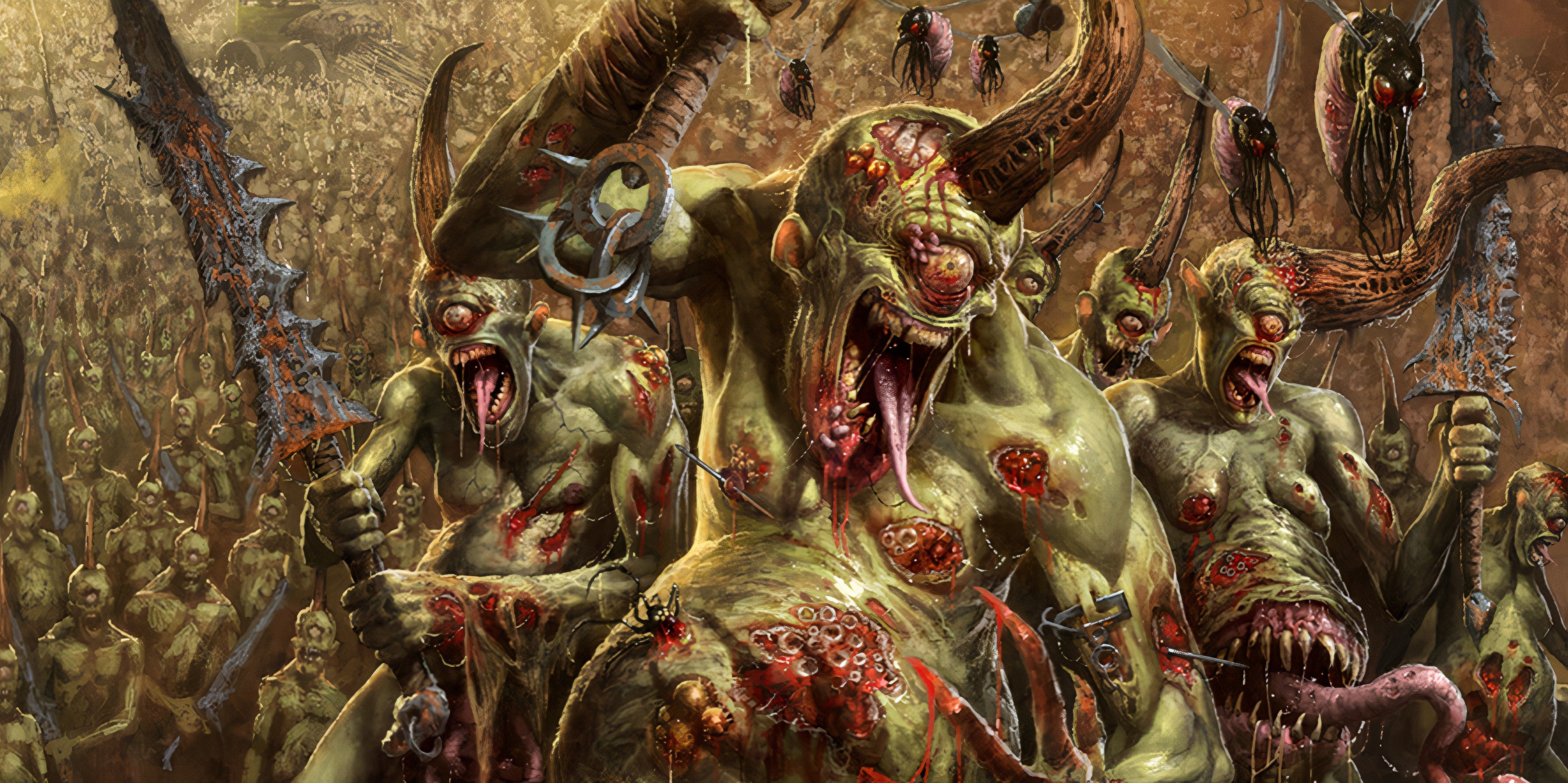 Warhammer 40k: 8 Worst Fates in the Lore Hordes of Plaguebearers march to war