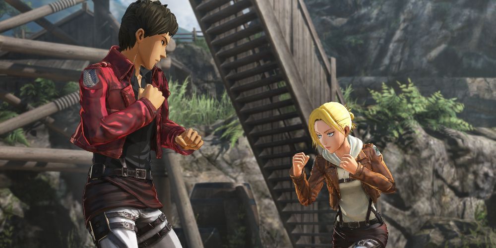 Attack On Titan 2 Custom Character Hand To Hand Combat Training Against Annie