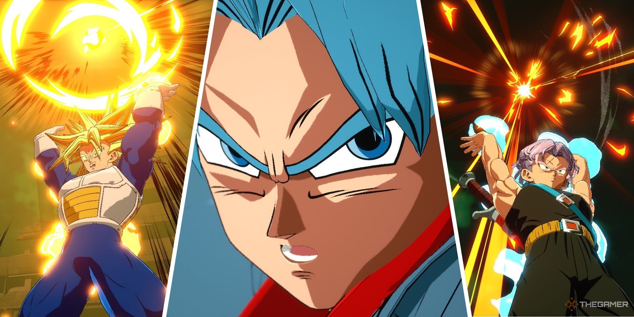 Dragon Ball Sparking Zero image showing Super Trunks, Future Trunks and Trunks from the android saga.