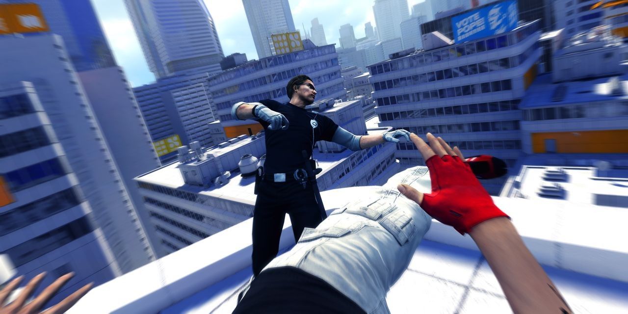 mirror's edge screenshot of faith engaging in combat