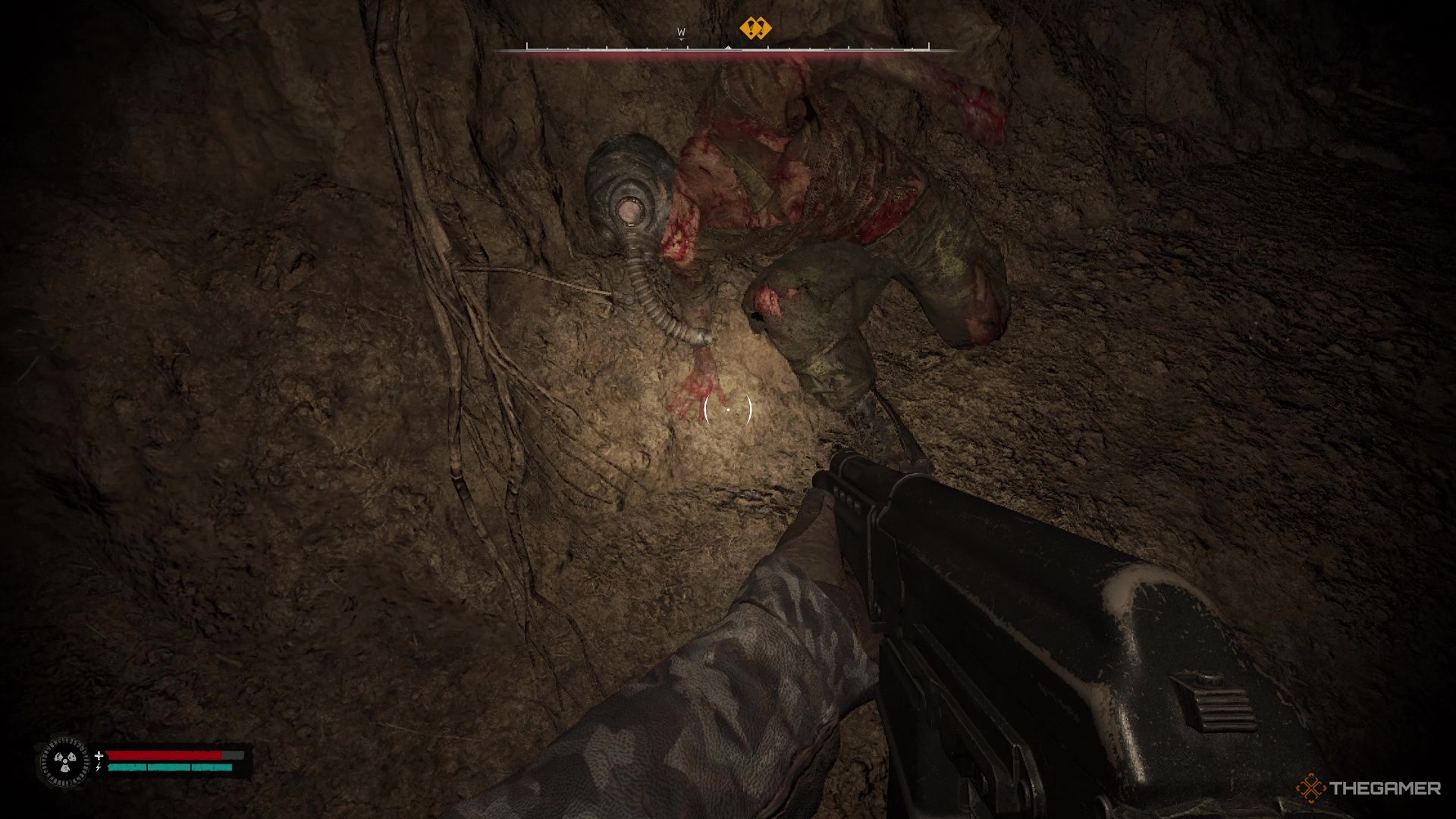 A snork in a cave in Stalker 2 Heart of Chornobyl.