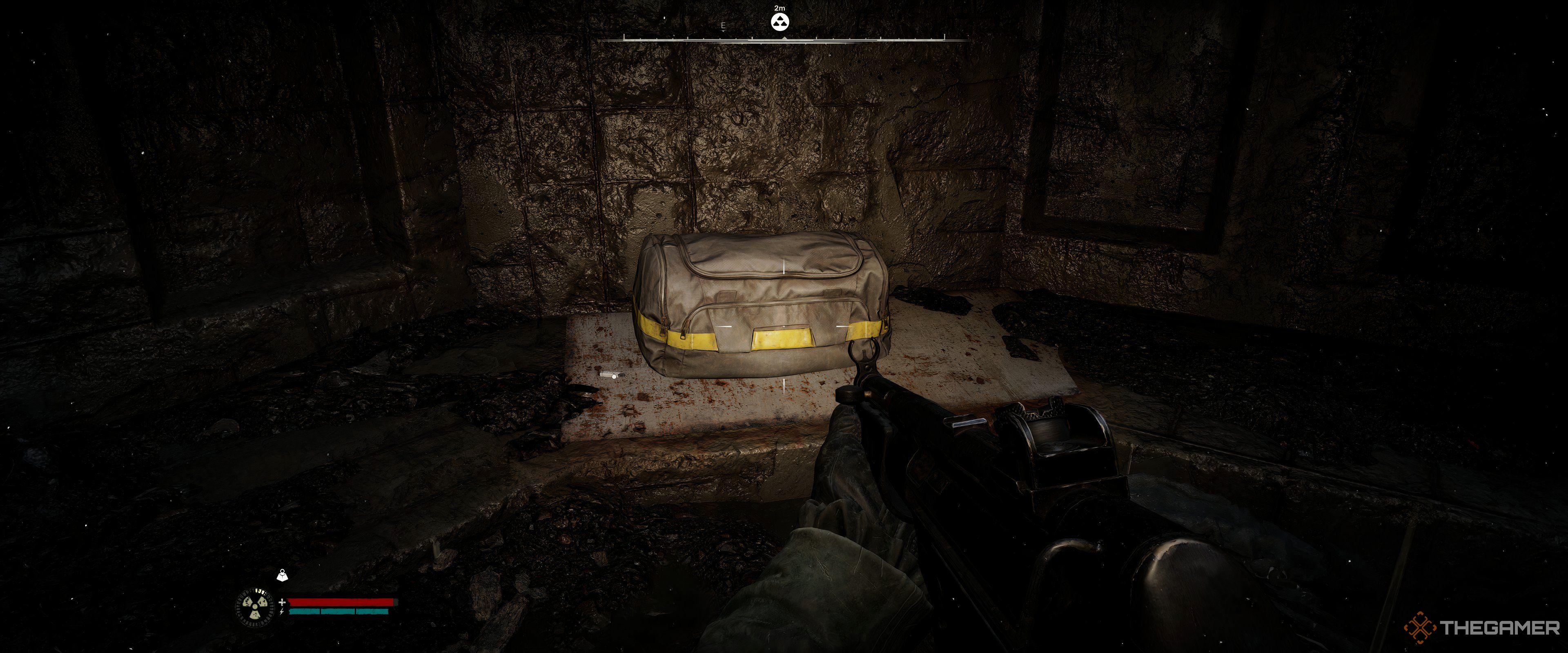 A stash in a sewer in Stalker 2: Heart of Chornobyl.