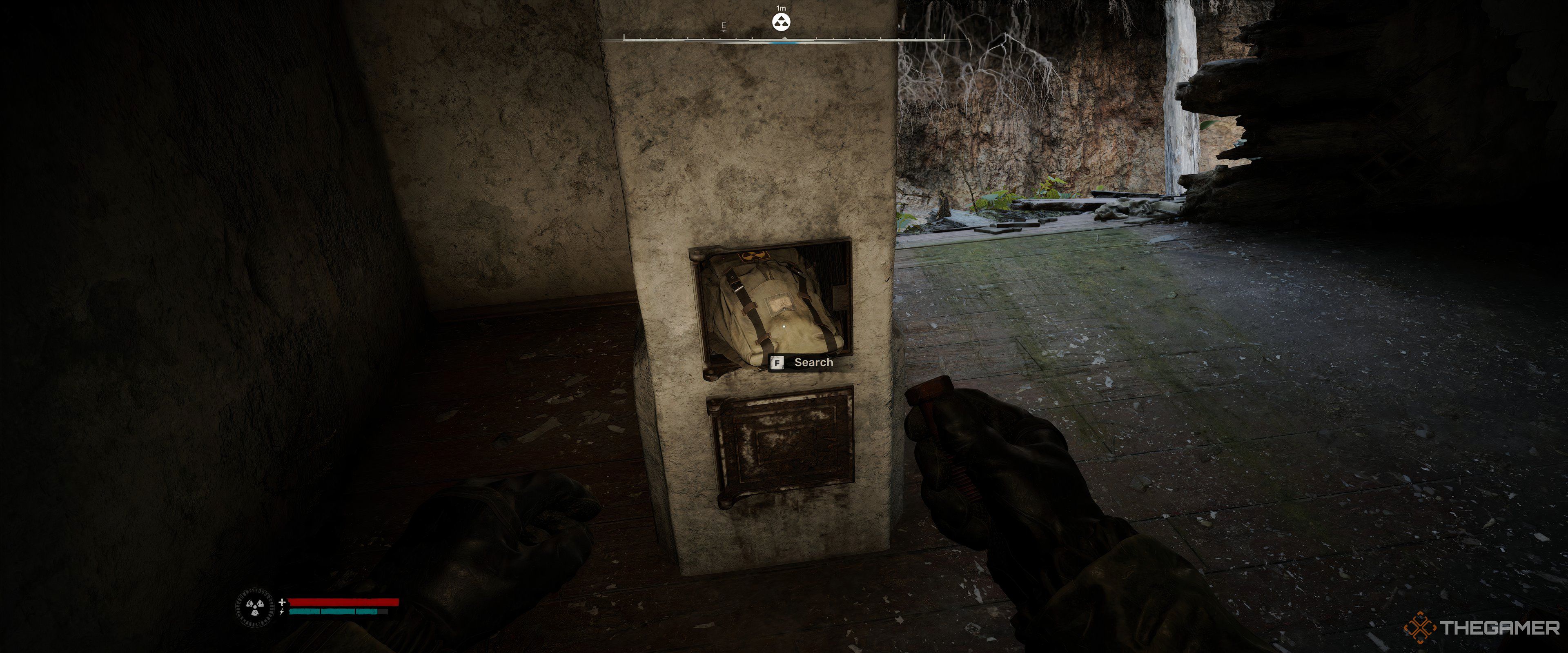 A Stash in a fireplace in Stalker 2: Heart of Chornobyl.