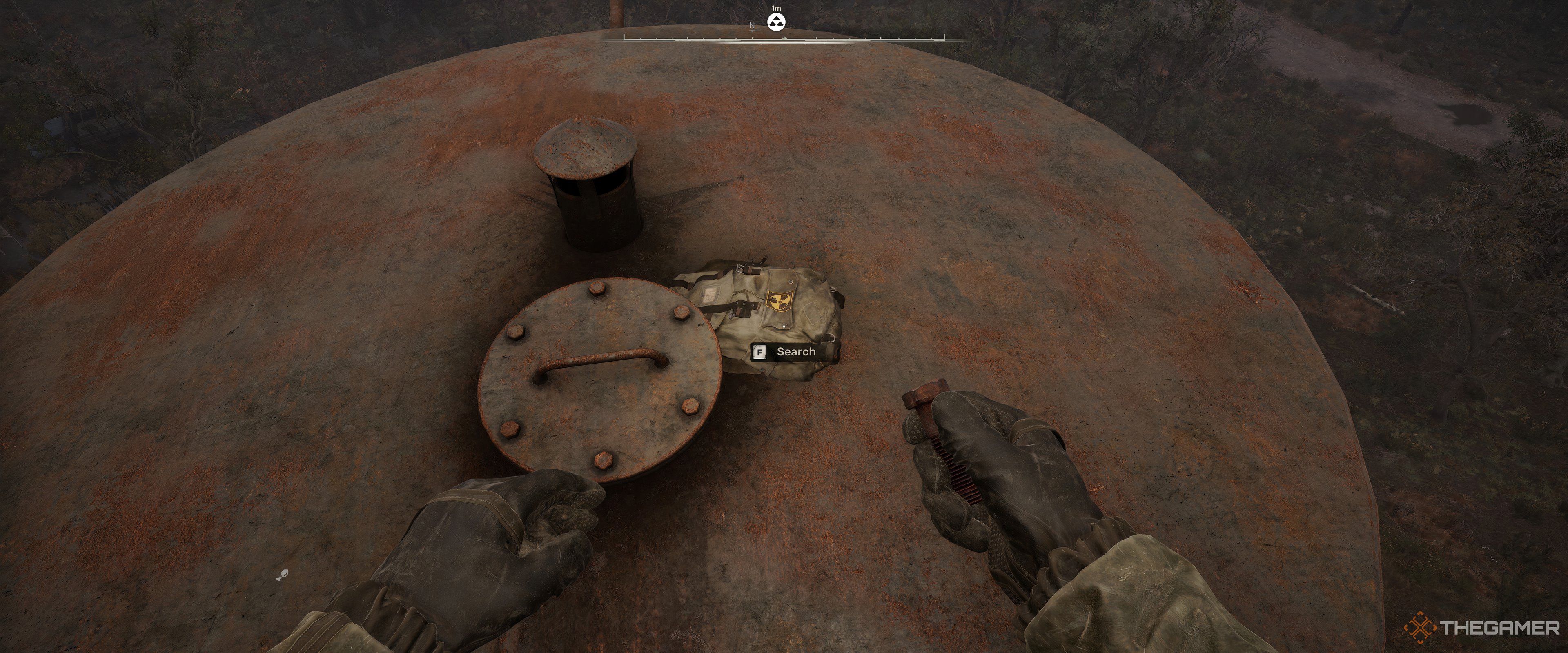 A stash on a water tower in Stalker 2: Heart of Chornobyl.