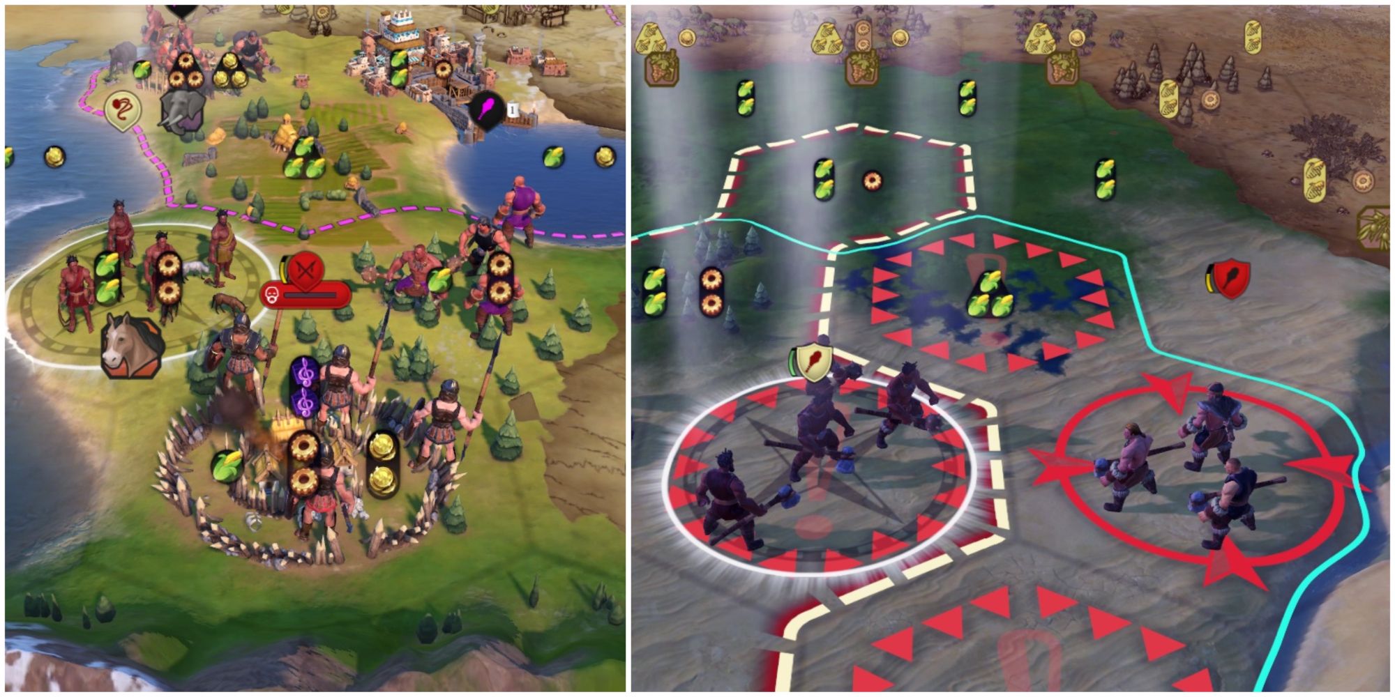 attacking barbarians in civilization 6