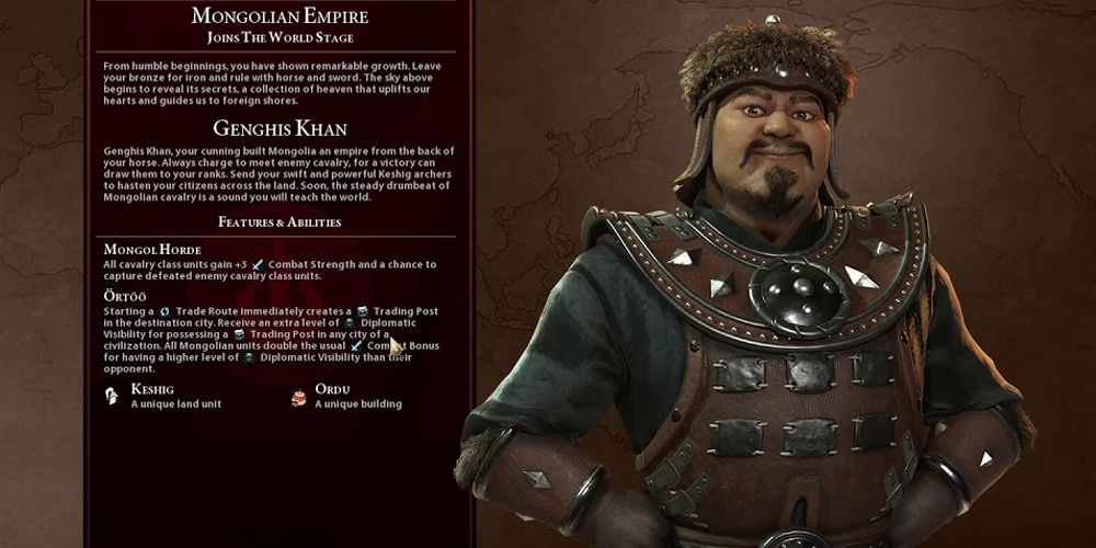 Civilization 6 Introduction Menu For Genghis Khan