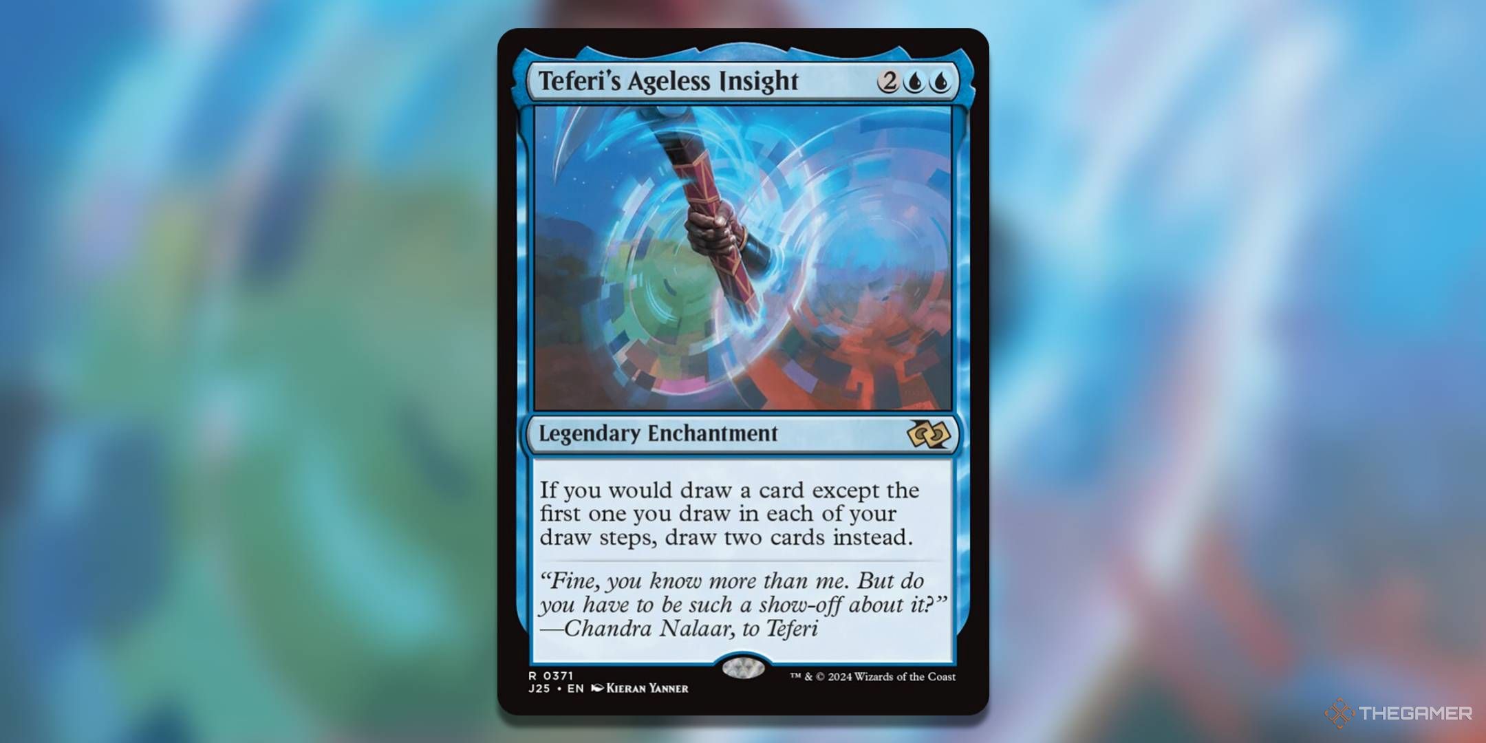 The Teferi's Ageless Insight card from Foundations: Jumpstart.