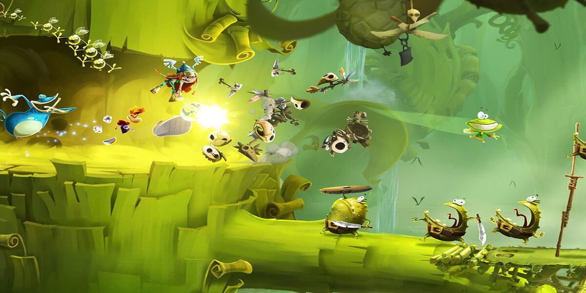 Rayman Legends, Rayman fighting enemies gameplay