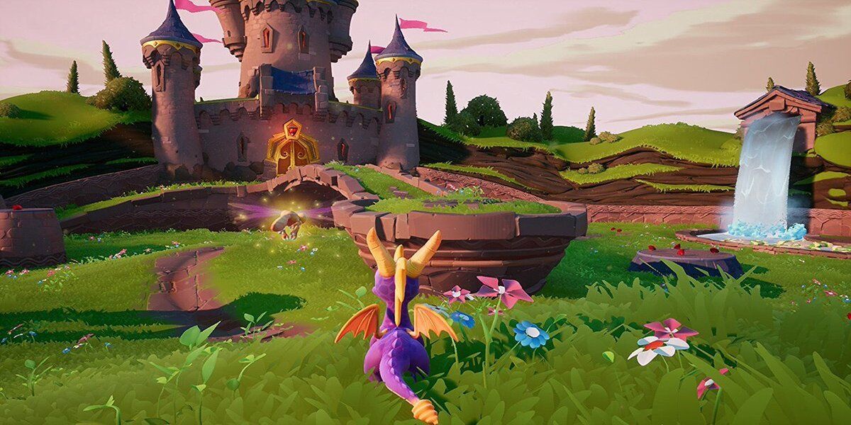 Spyro Reignited Trilogy, Spyro looking over first level in the first game