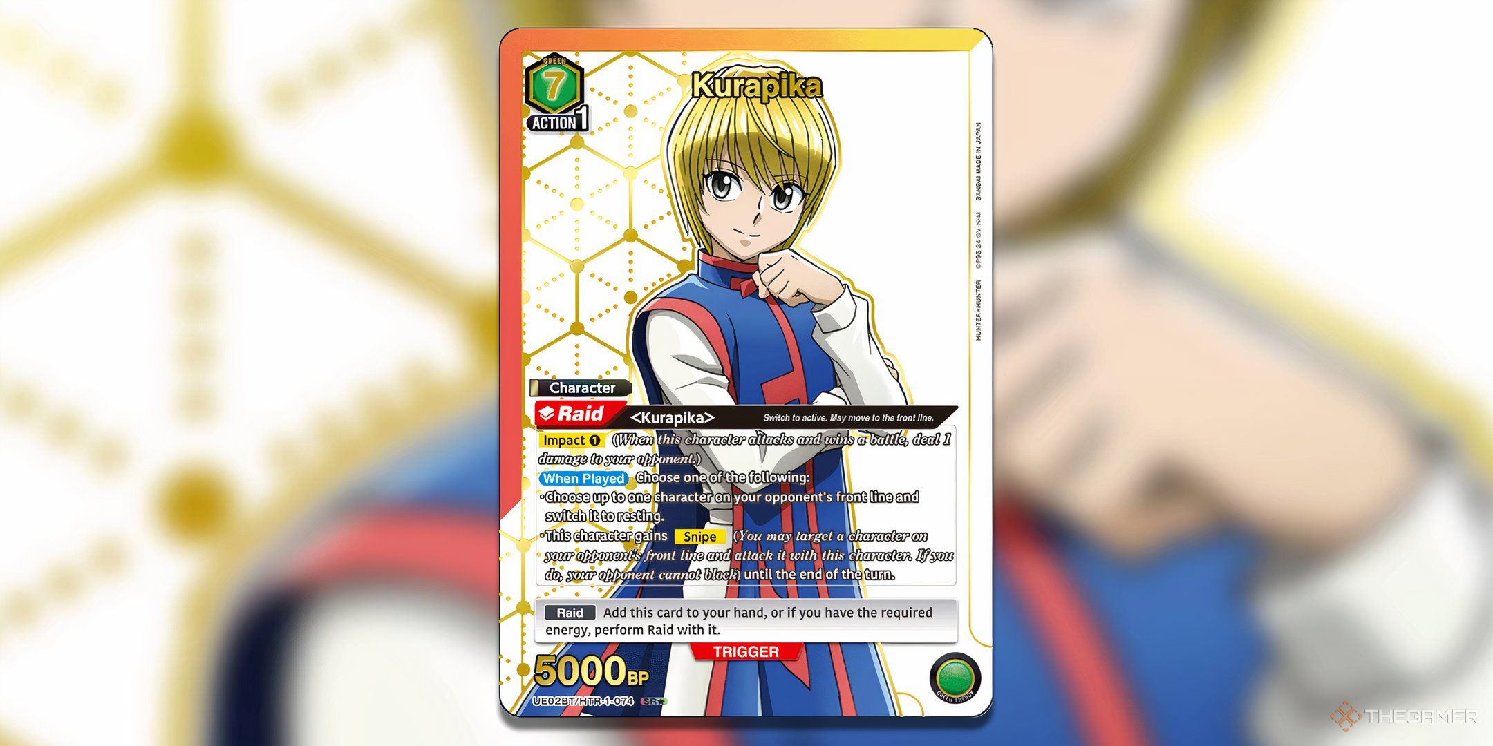 Kurapika SR one star full art from Union Arena.