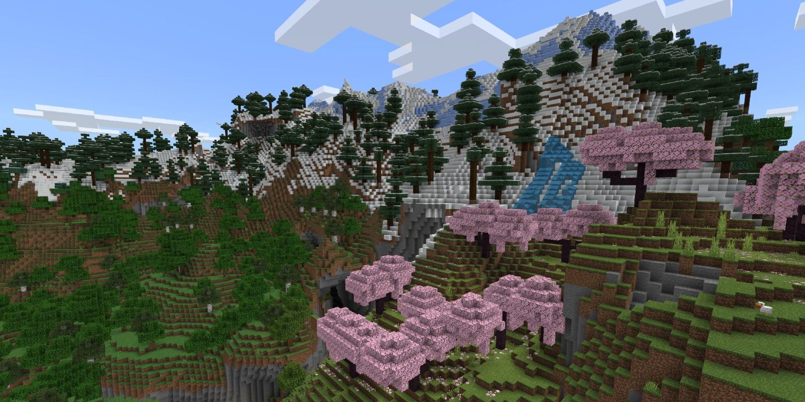 Minecraft Player Discovers Unusual Mushroom Fields Biome While Exploring